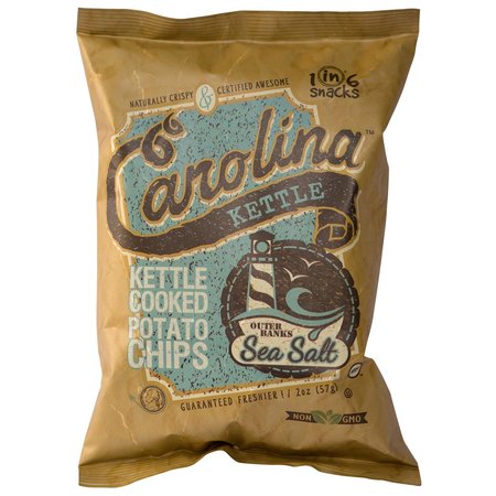 1 IN 6 SNACKS Carolina Outer Banks Sea Salt Potato Chips 2 oz Bagged 10601